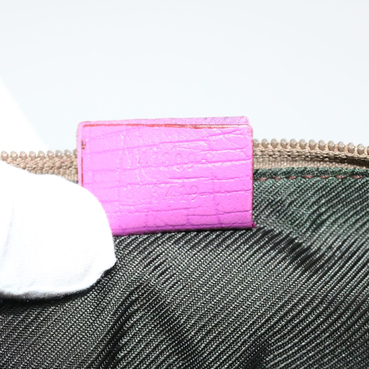GUCCI GG Canvas Sherry Line Accessory Pouch Beige Pink 141809 am4129