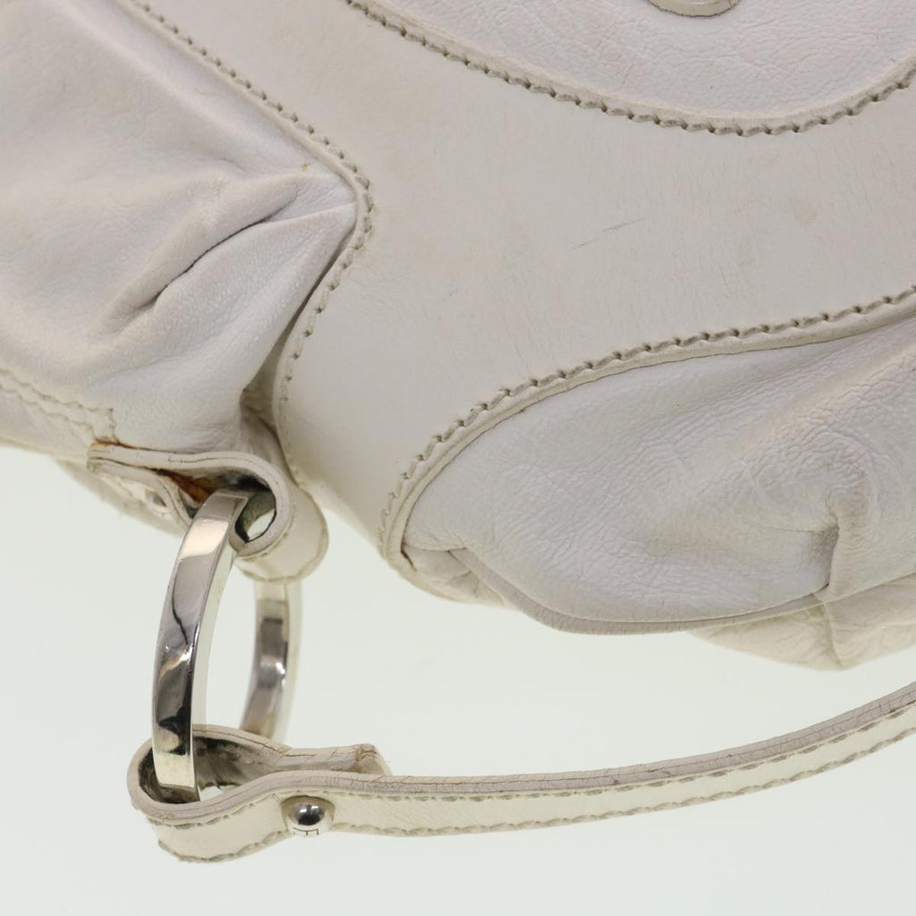 FENDI Shoulder Bag Leather White am4131