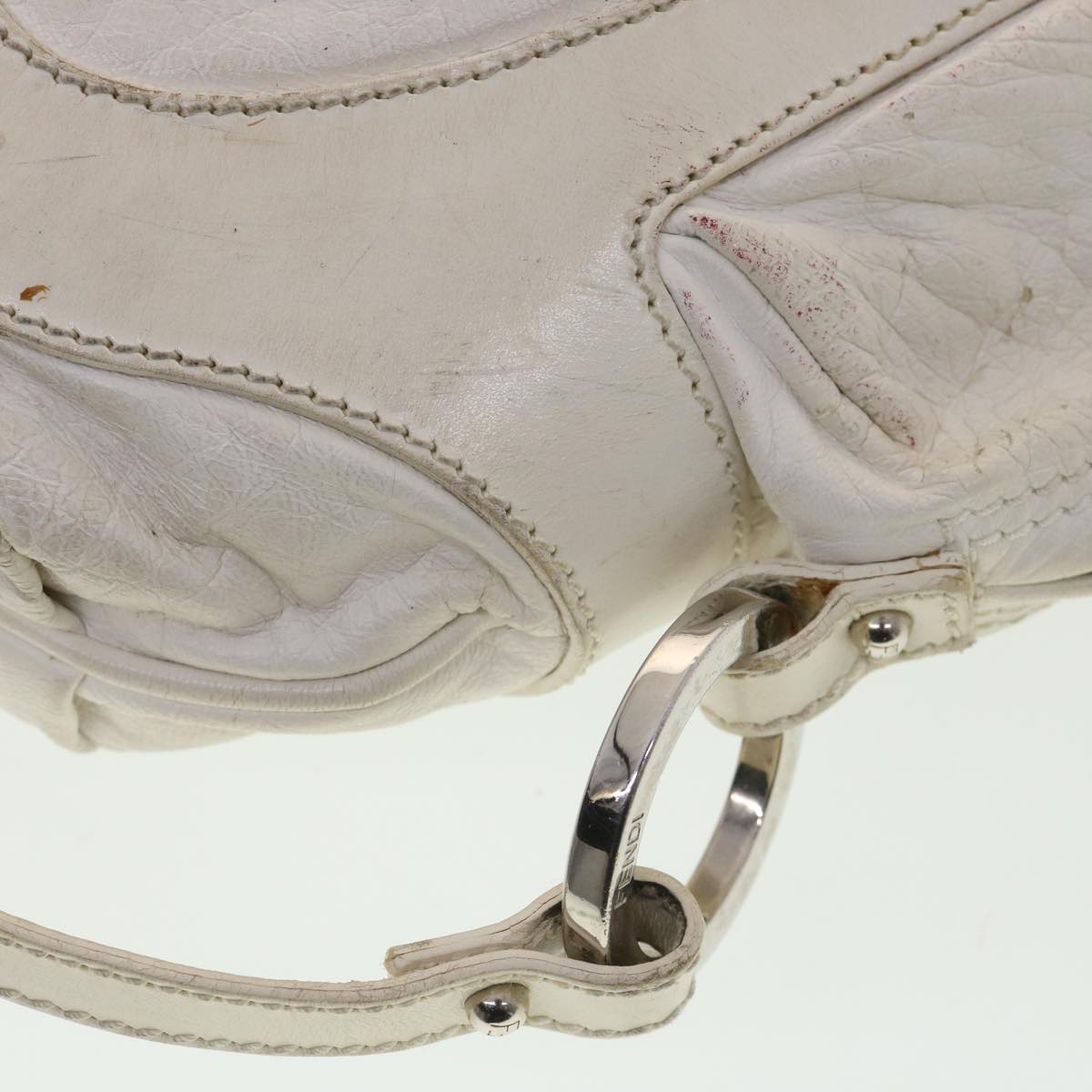 FENDI Shoulder Bag Leather White am4131
