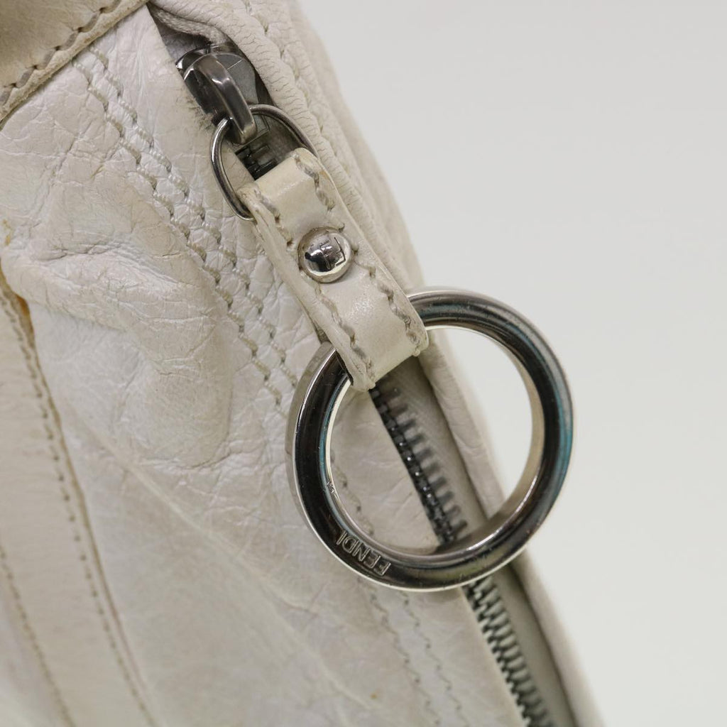 FENDI Shoulder Bag Leather White am4131