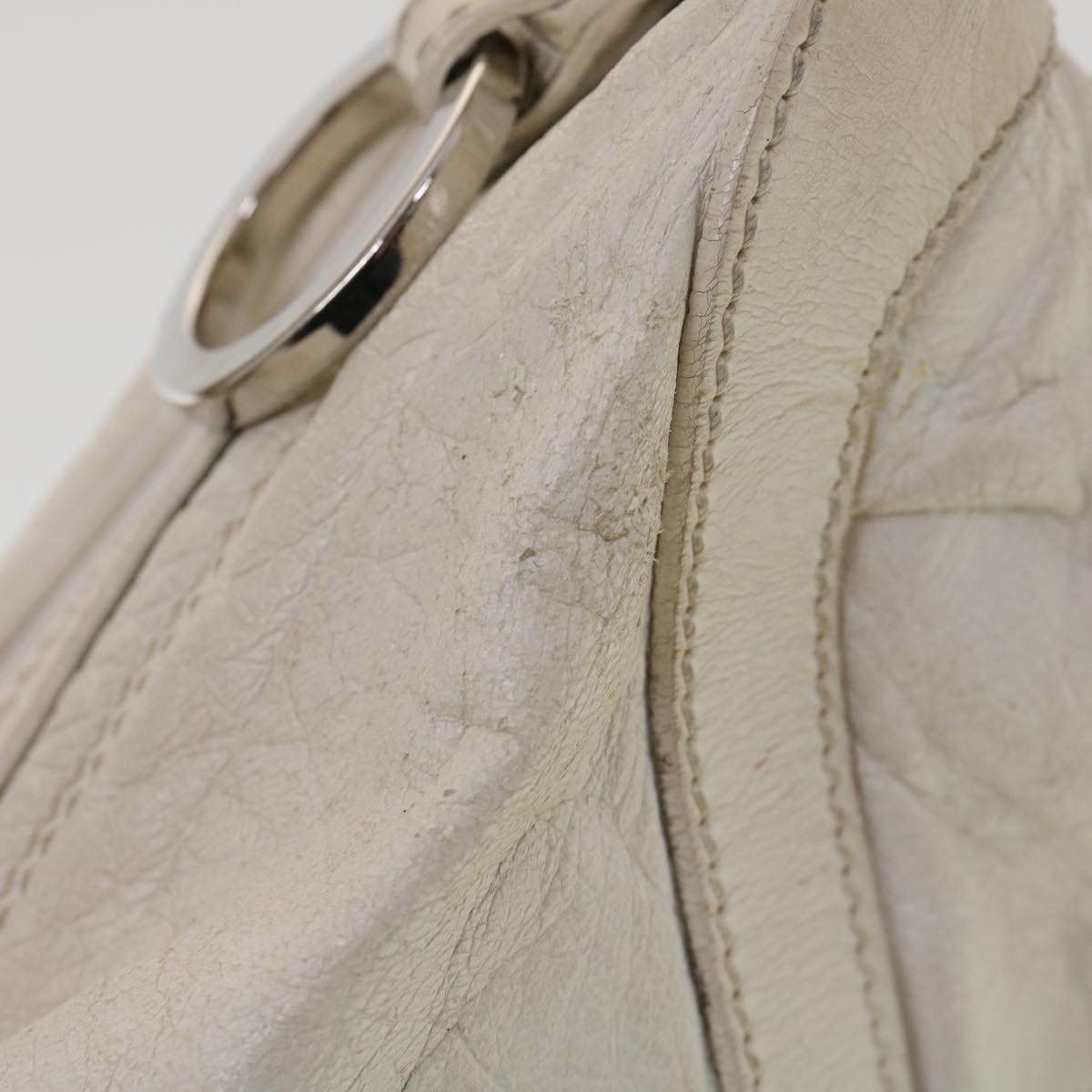 FENDI Shoulder Bag Leather White am4131