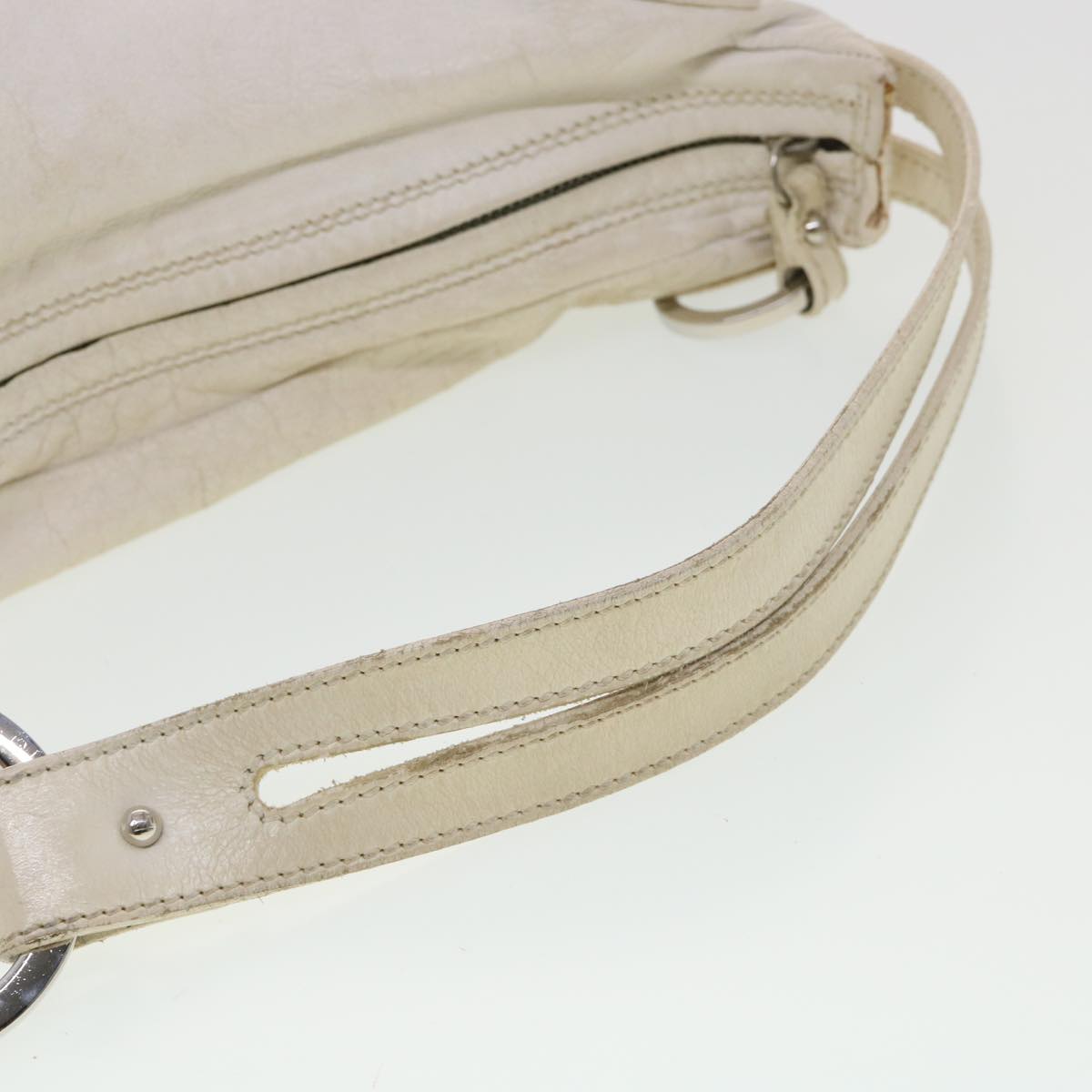 FENDI Shoulder Bag Leather White am4131