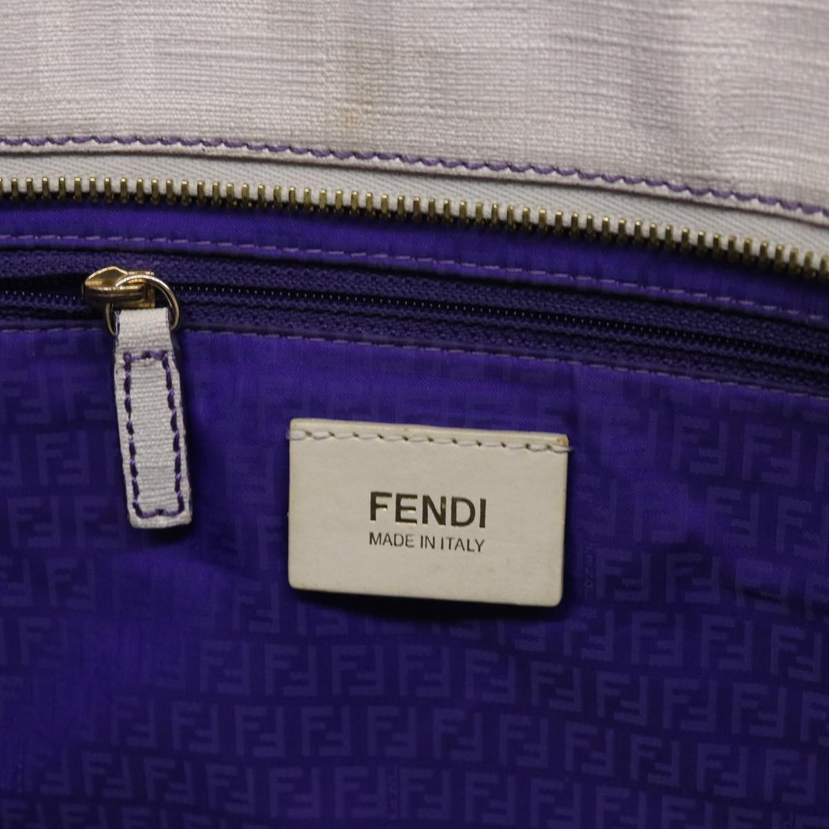 FENDI Zucca Canvas Tote Bag White 8BH185-UZD 108-211 am4133