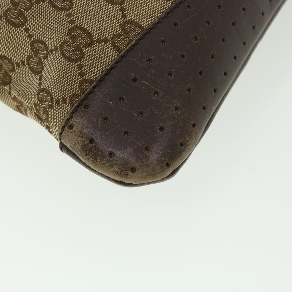 GUCCI GG Canvas Shoulder Bag Beige 145857 am4145