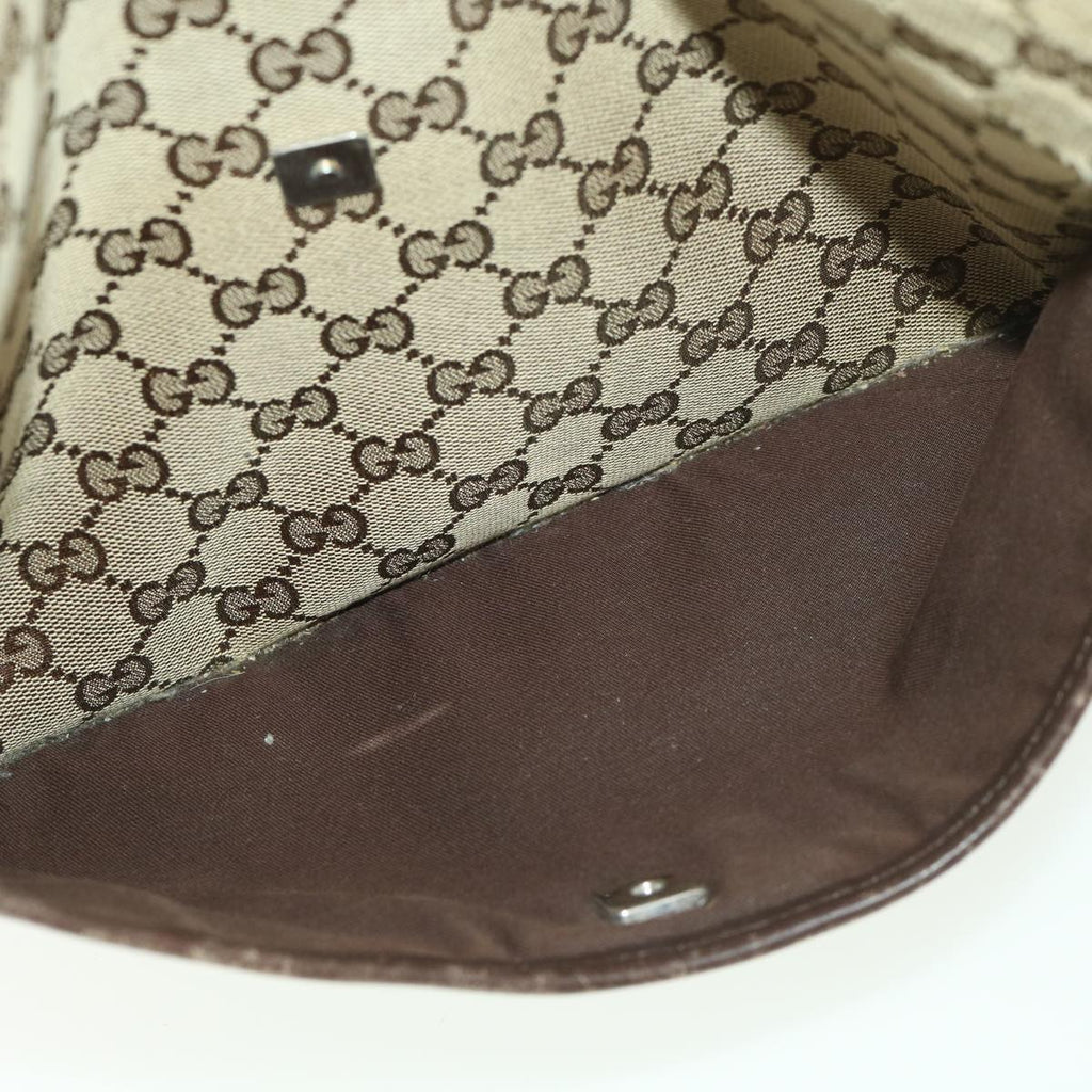 GUCCI GG Canvas Shoulder Bag Beige 145857 am4145