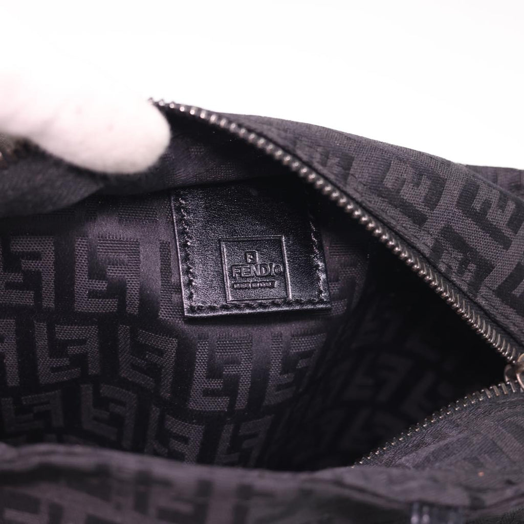 FENDI Zucchino Canvas Hand Bag Black am4149