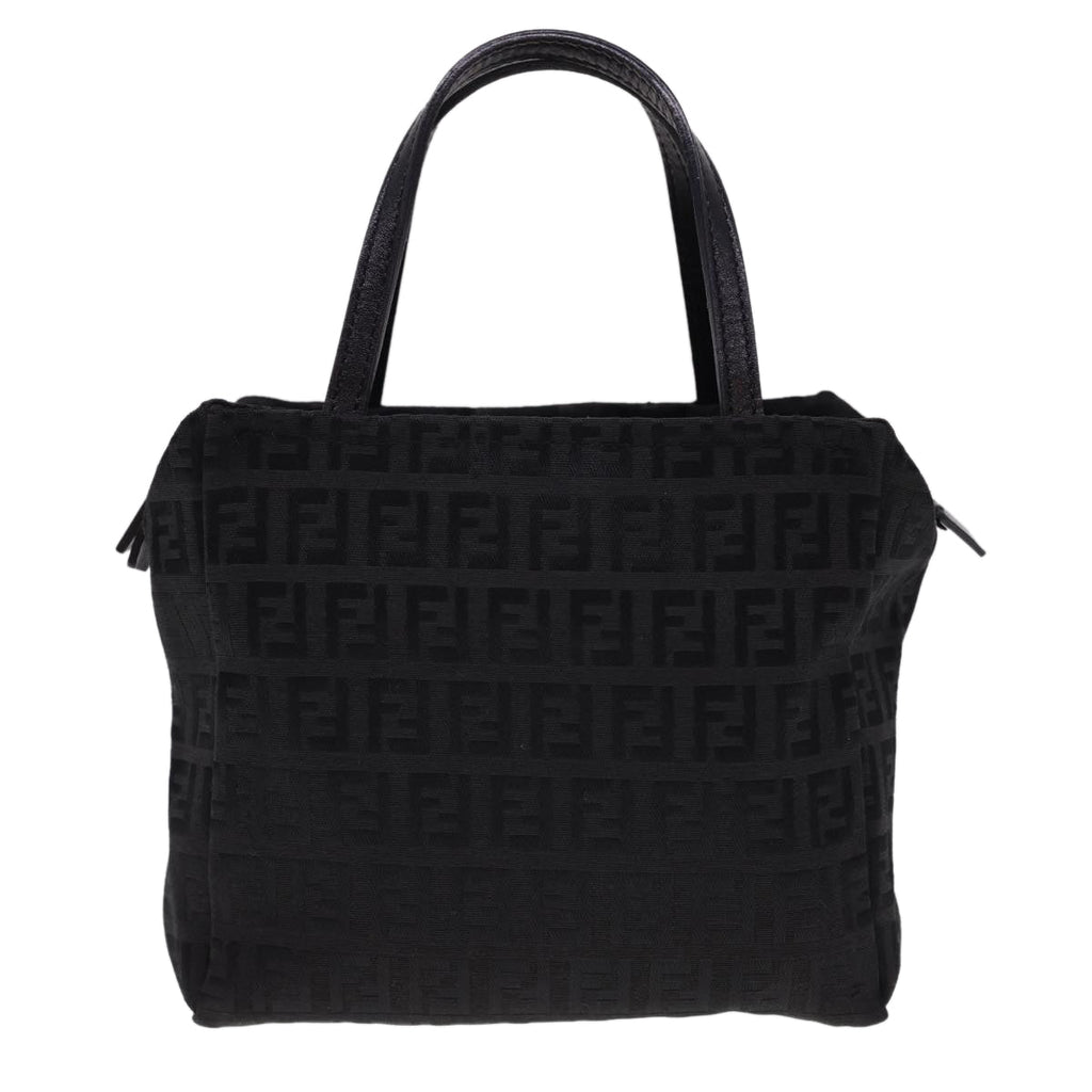 FENDI Zucchino Canvas Hand Bag Black am4149