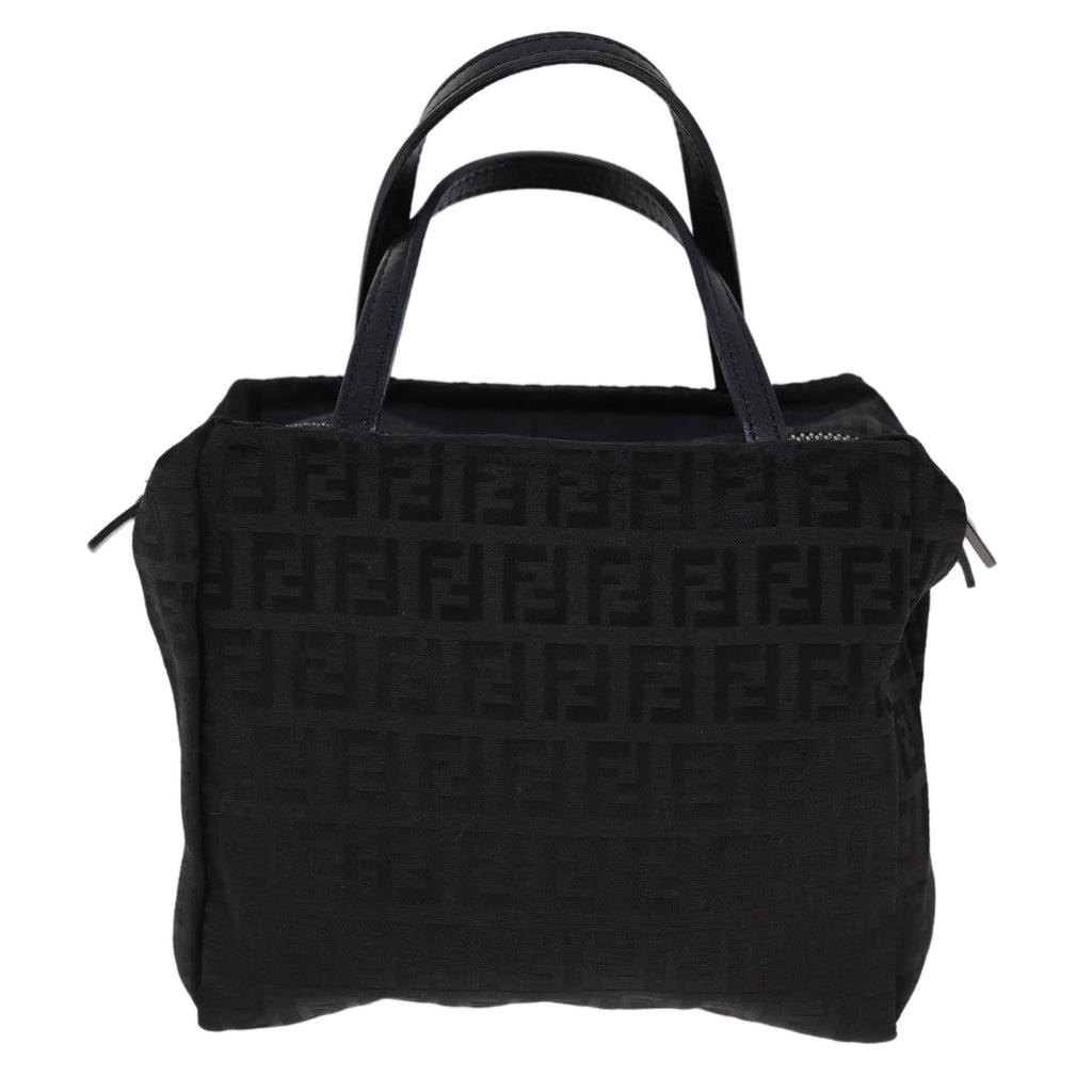 FENDI Zucchino Canvas Hand Bag Black am4149