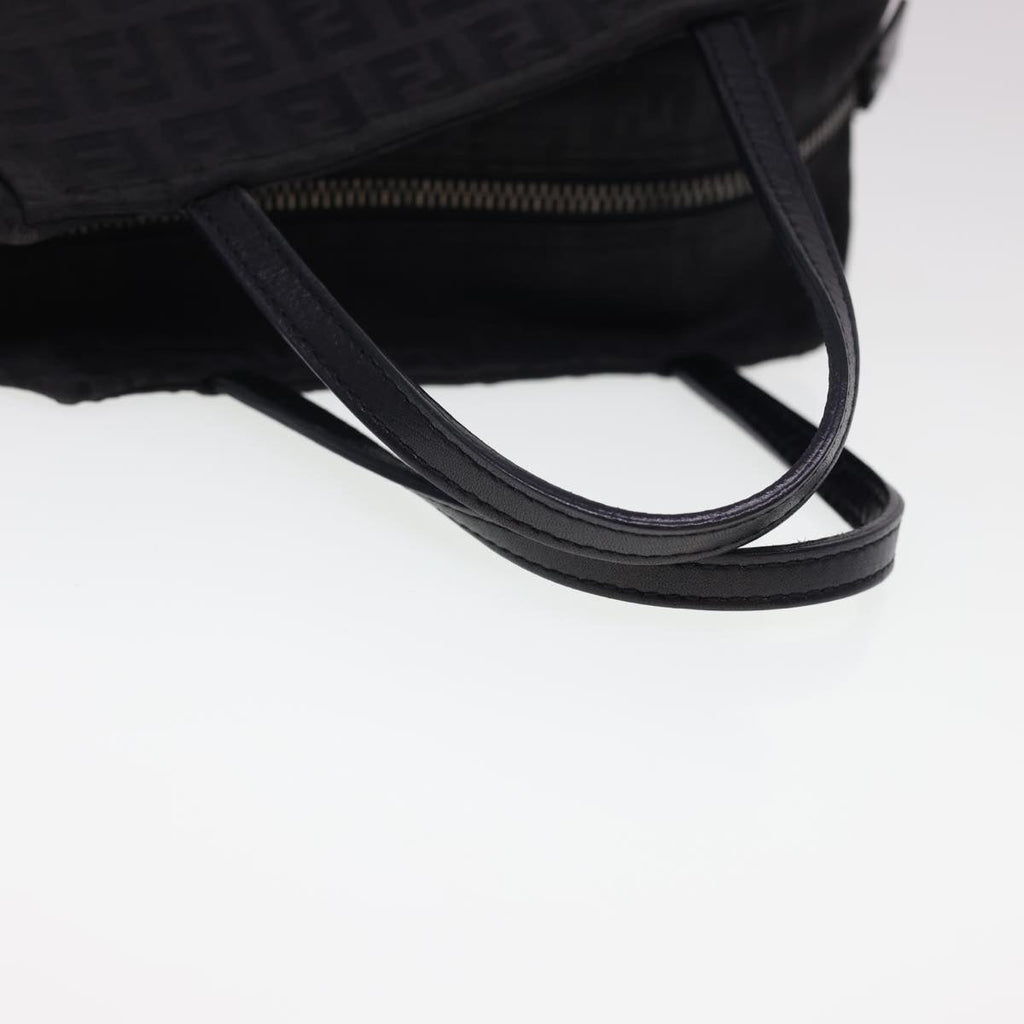 FENDI Zucchino Canvas Hand Bag Black am4149