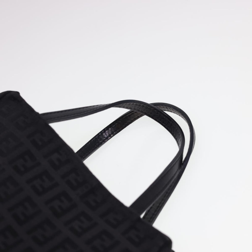 FENDI Zucchino Canvas Hand Bag Black am4149