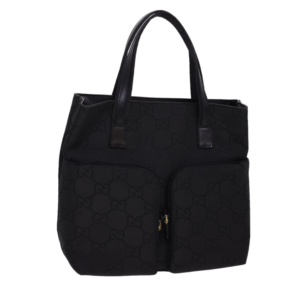 GUCCI GG Canvas Hand Bag Black 76479 am4153