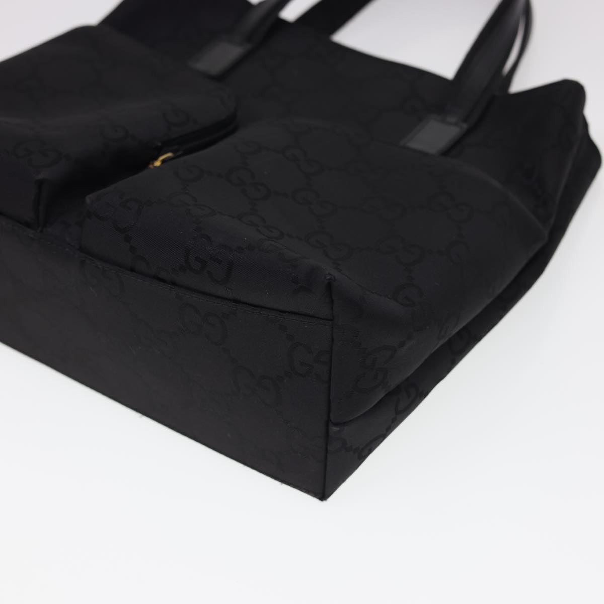 GUCCI GG Canvas Hand Bag Black 76479 am4153