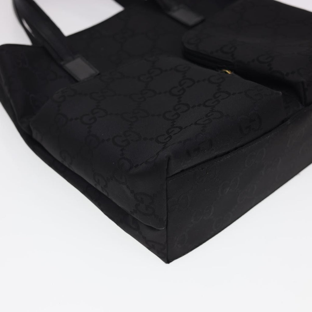 GUCCI GG Canvas Hand Bag Black 76479 am4153