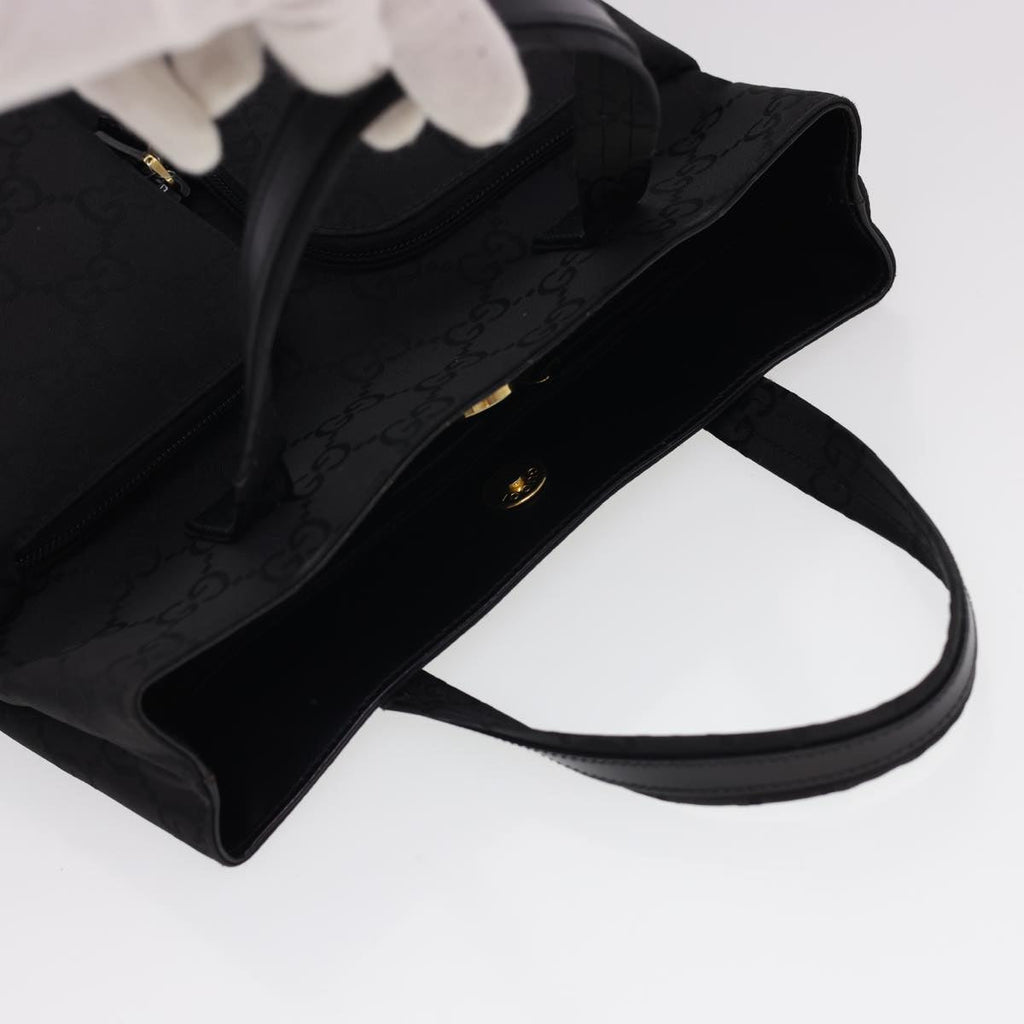 GUCCI GG Canvas Hand Bag Black 76479 am4153