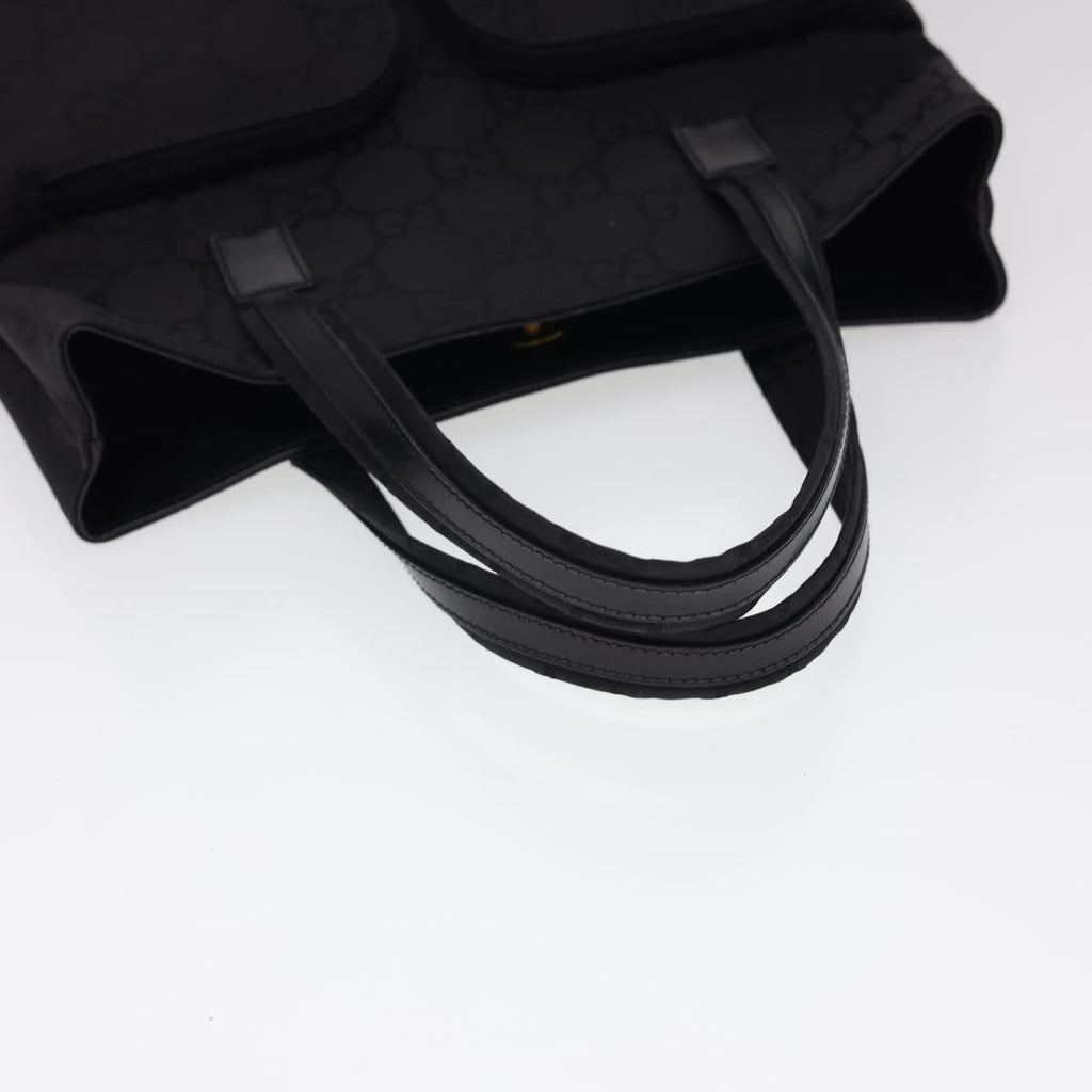GUCCI GG Canvas Hand Bag Black 76479 am4153