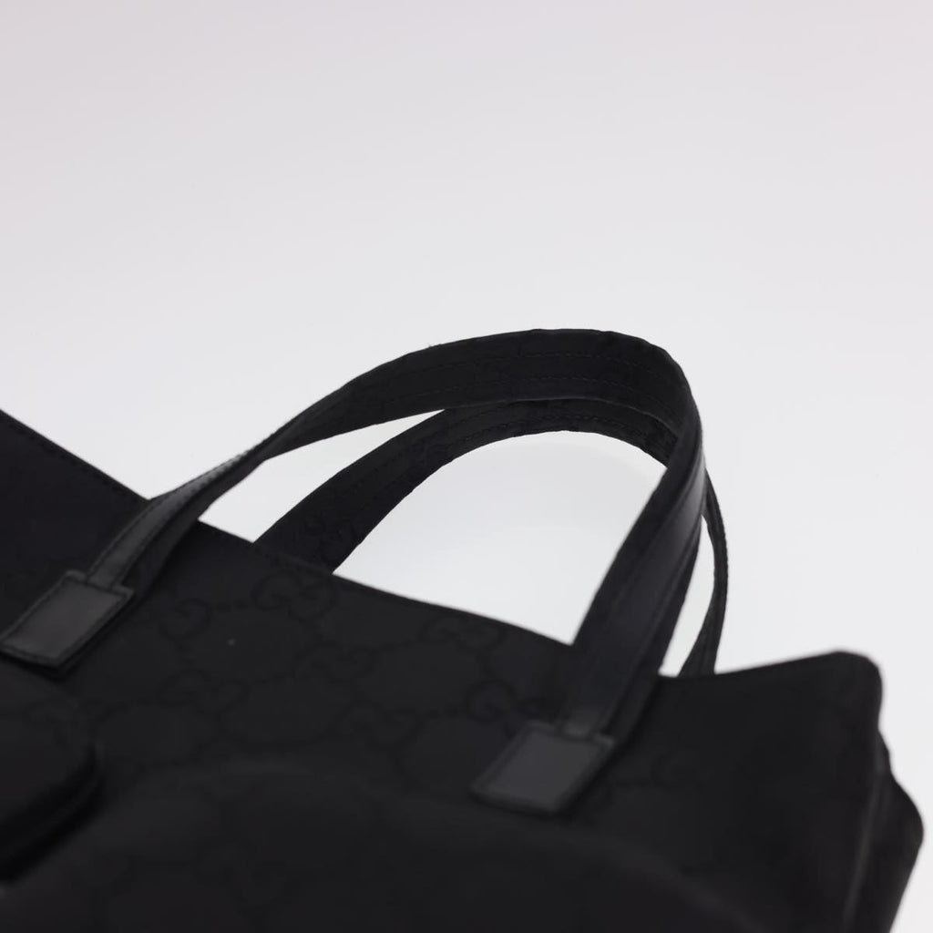 GUCCI GG Canvas Hand Bag Black 76479 am4153