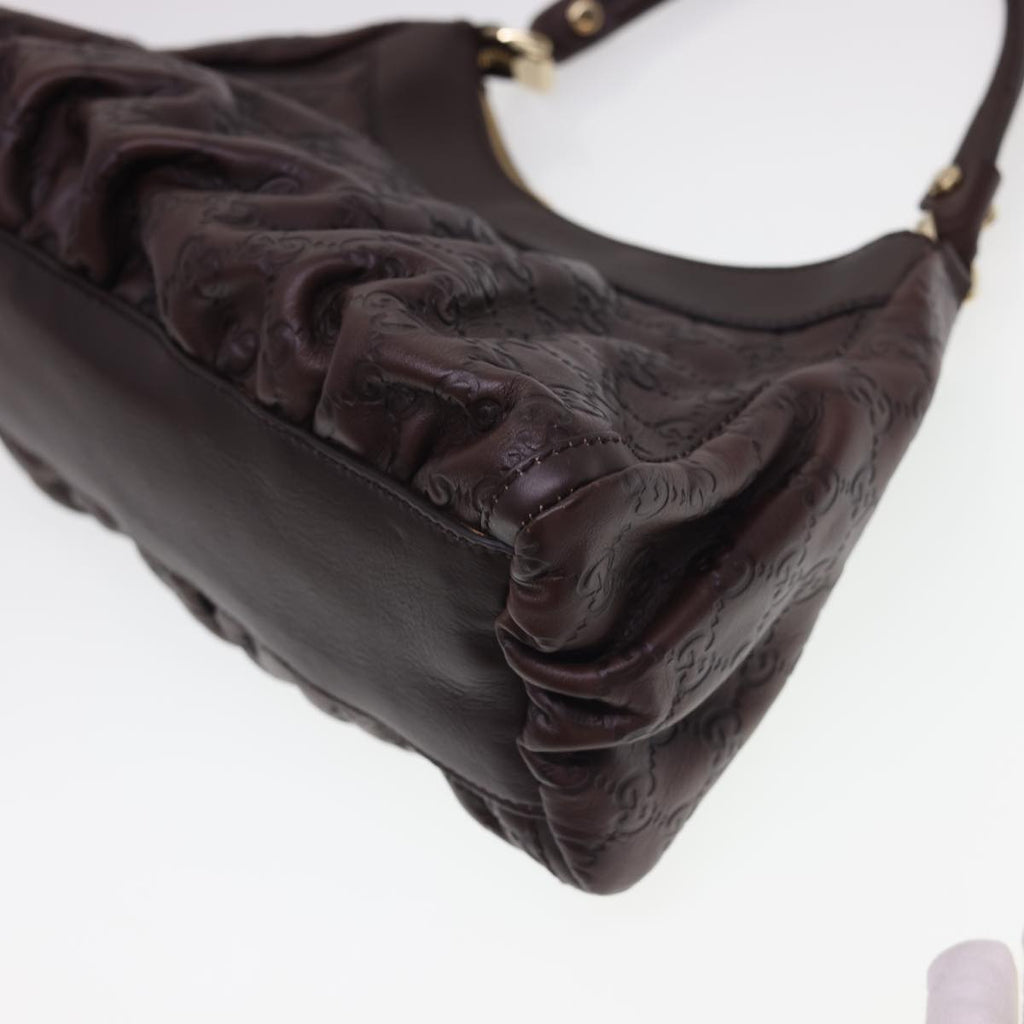 GUCCI Guccissima GG Canvas Shoulder Bag Brown 190525 am4182
