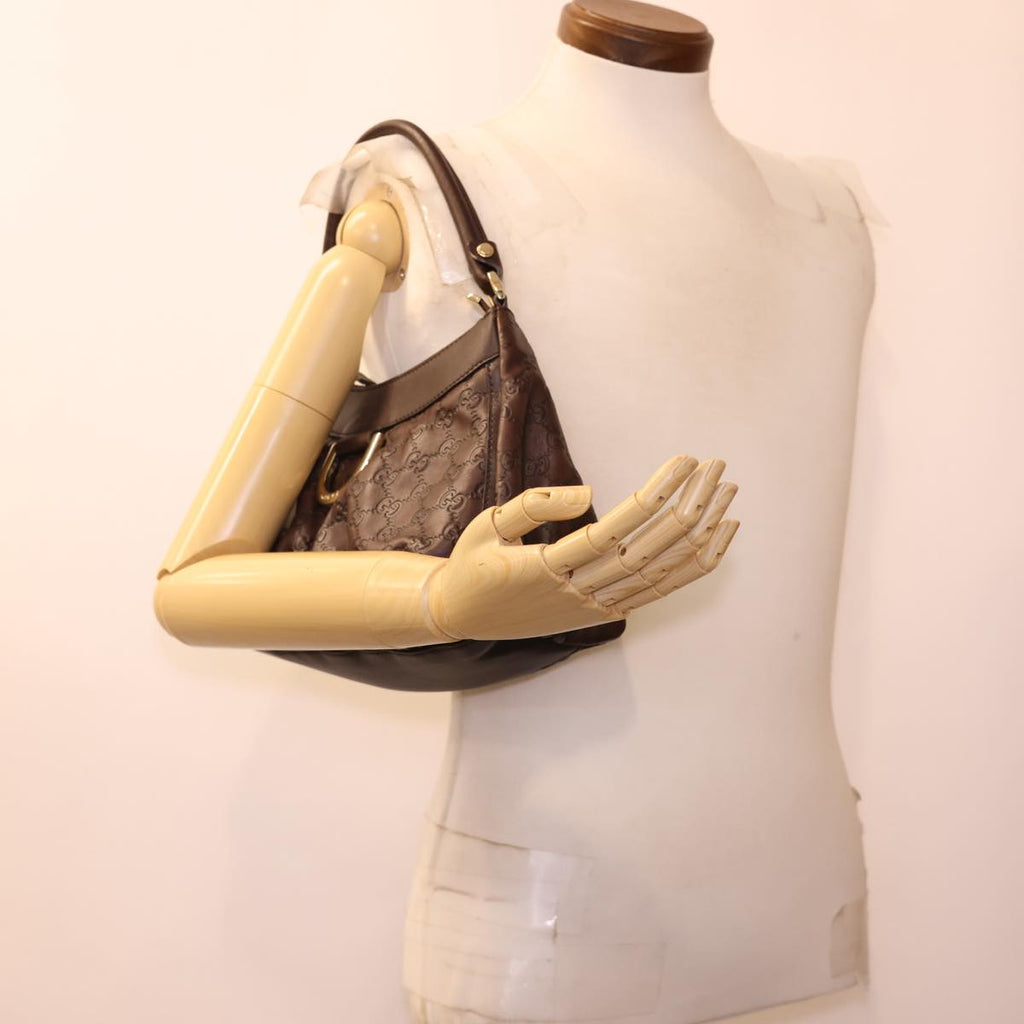 GUCCI Guccissima GG Canvas Shoulder Bag Brown 190525 am4182