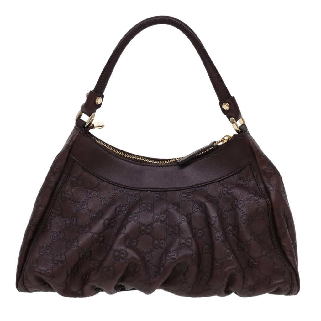 GUCCI Guccissima GG Canvas Shoulder Bag Brown 190525 am4182