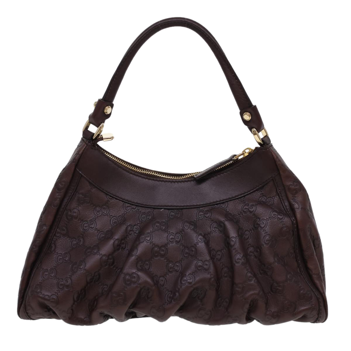 GUCCI Guccissima GG Canvas Shoulder Bag Brown 190525 am4182