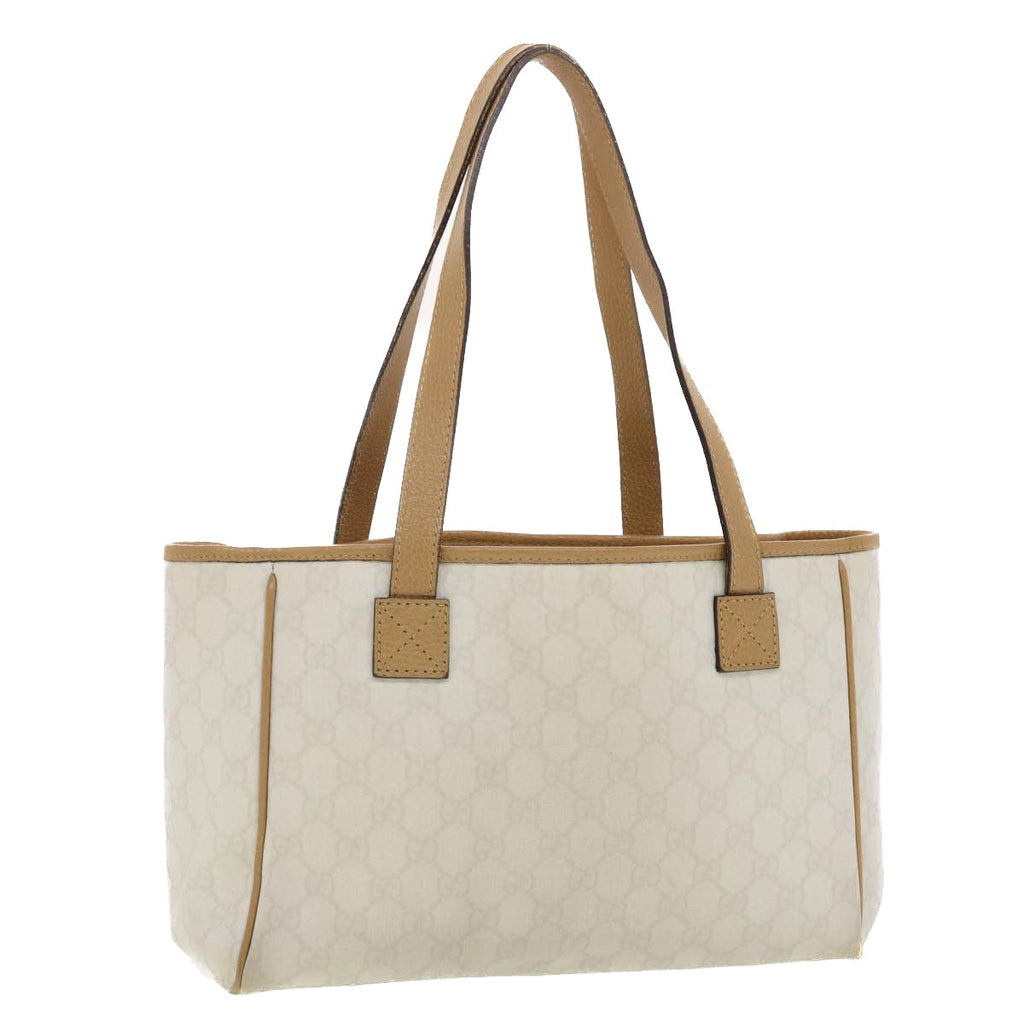 GUCCI GG Canvas Shoulder Bag PVC Leather White 26422 am4201