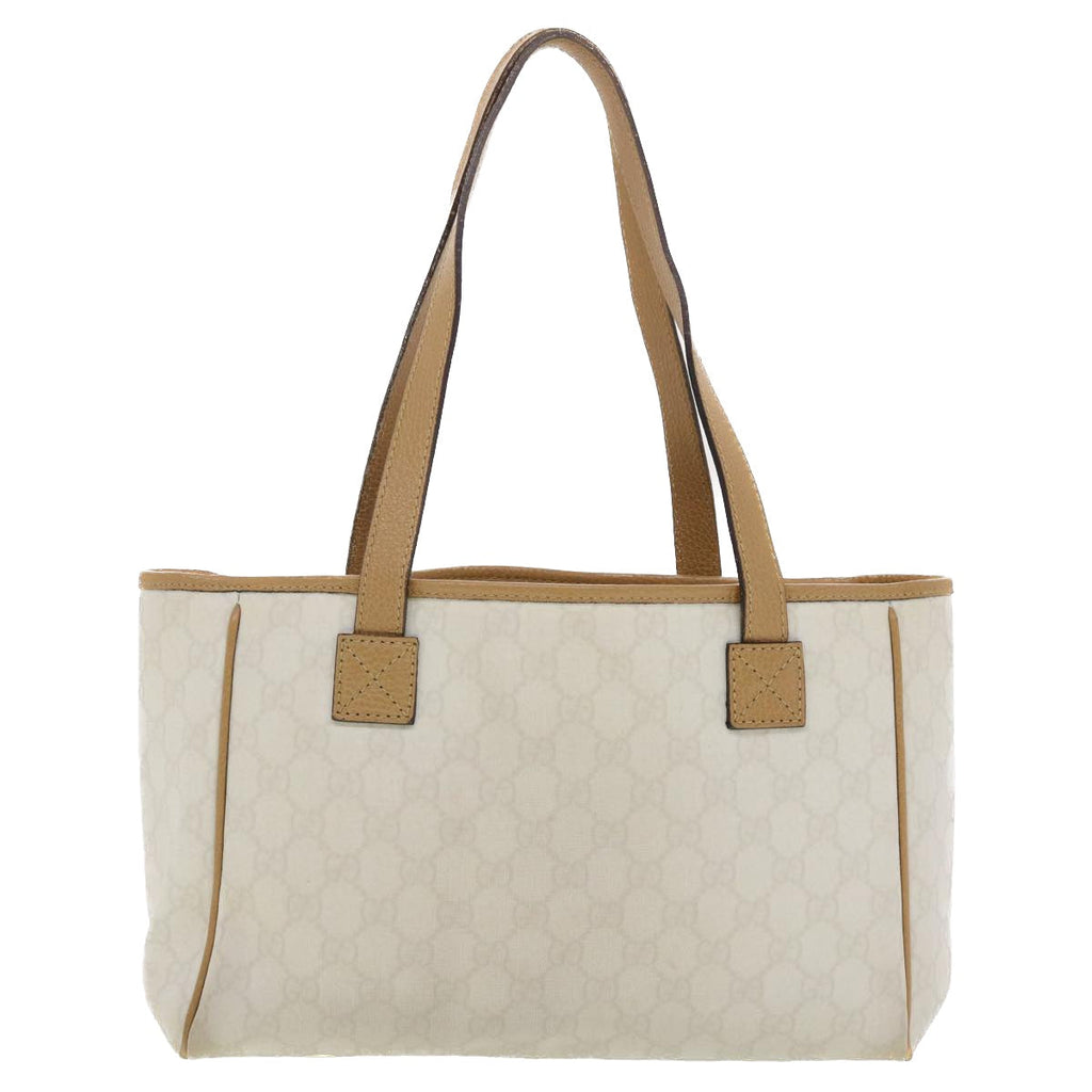 GUCCI GG Canvas Shoulder Bag PVC Leather White 26422 am4201