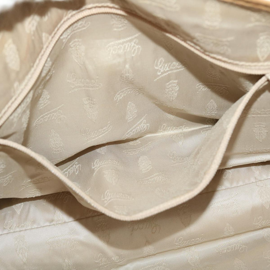 GUCCI GG Canvas Shoulder Bag PVC Leather White 26422 am4201