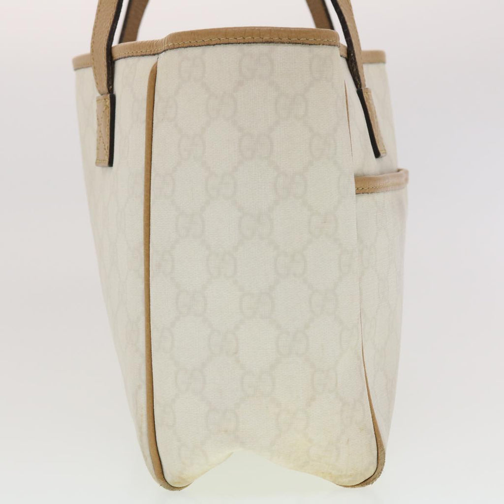 GUCCI GG Canvas Shoulder Bag PVC Leather White 26422 am4201
