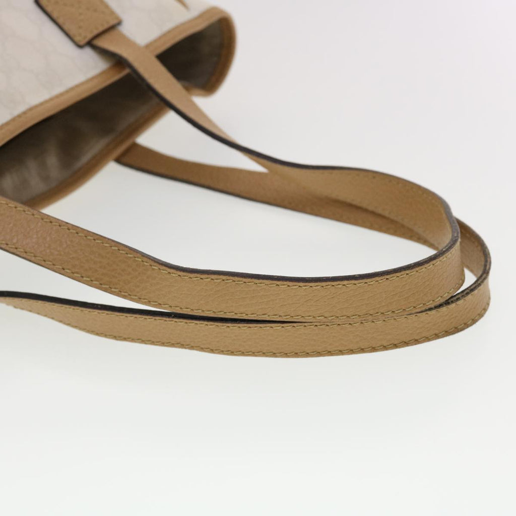 GUCCI GG Canvas Shoulder Bag PVC Leather White 26422 am4201