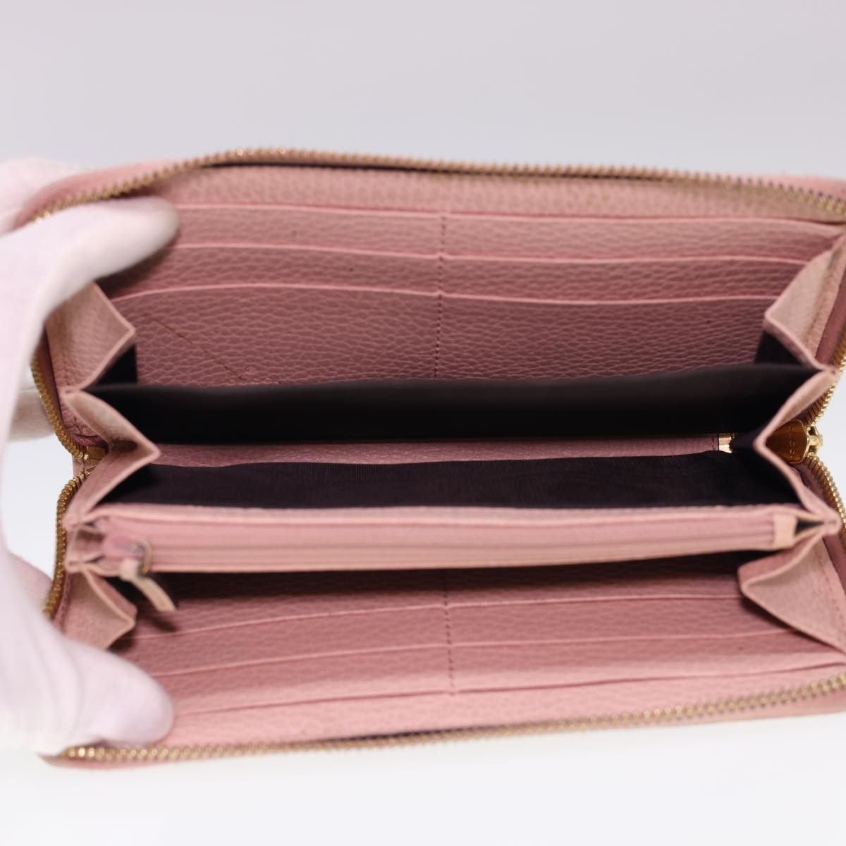 GUCCI Long Wallet Leather Pink 496334 am4210