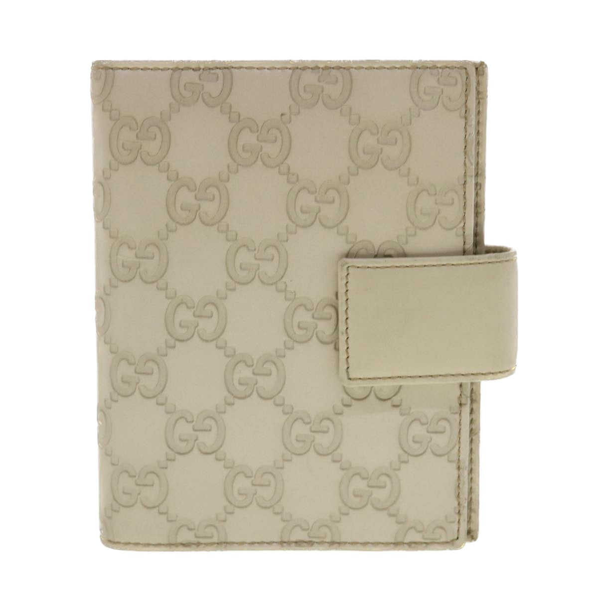 GUCCI Gucci Shima GG Day Planner Cover Leather White 115240 am4213