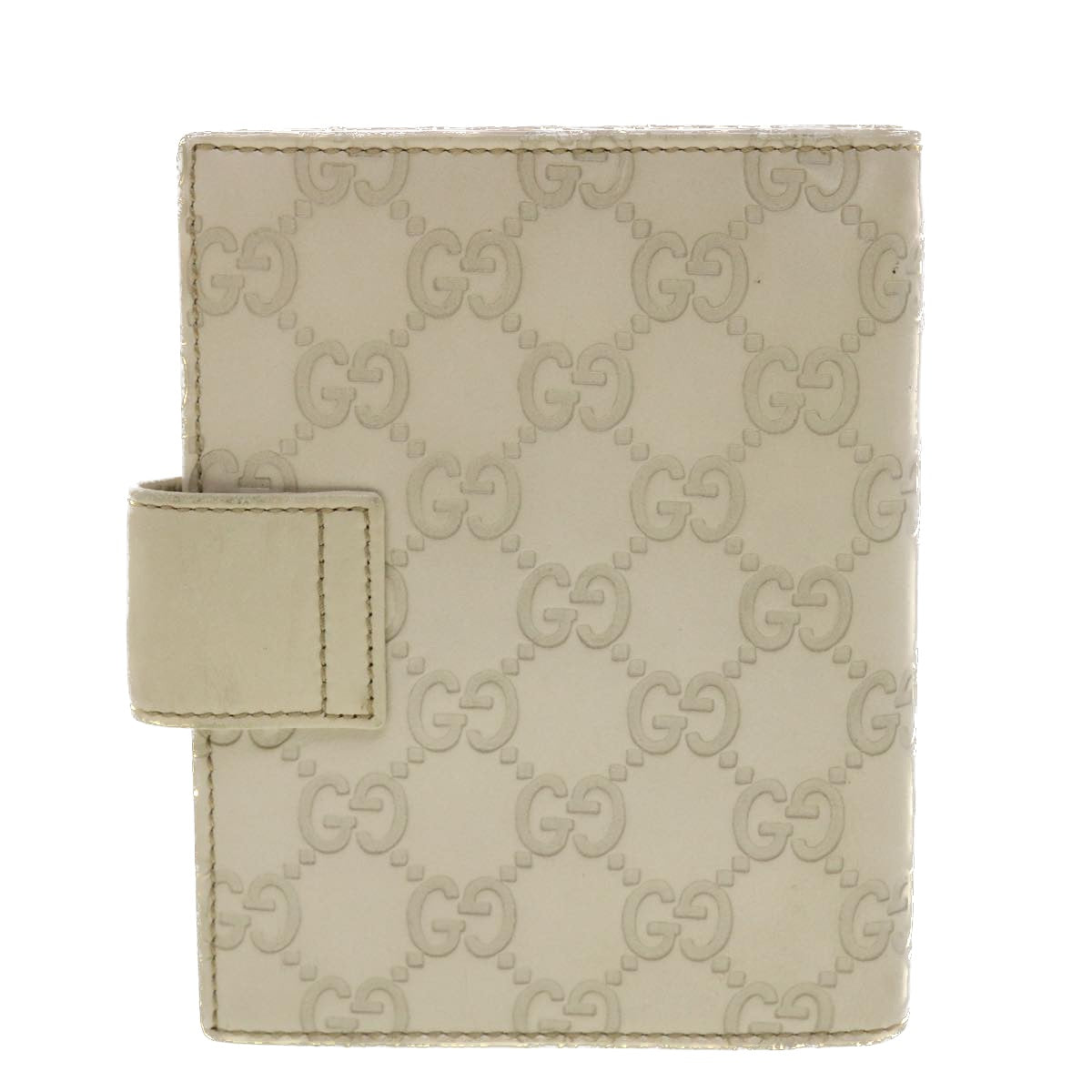 GUCCI Gucci Shima GG Day Planner Cover Leather White 115240 am4213