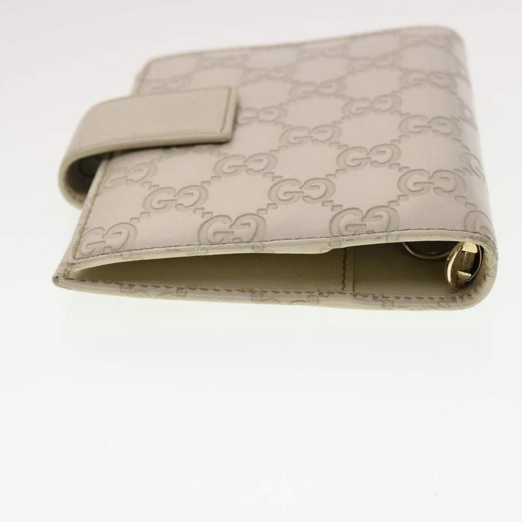 GUCCI Gucci Shima GG Day Planner Cover Leather White 115240 am4213