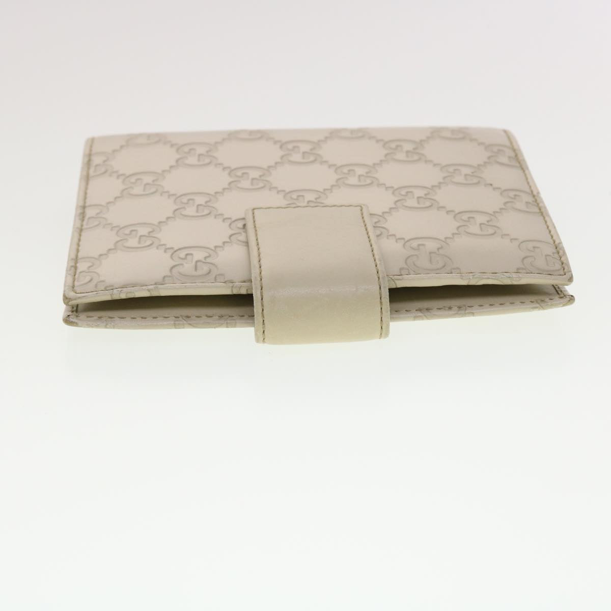 GUCCI Gucci Shima GG Day Planner Cover Leather White 115240 am4213