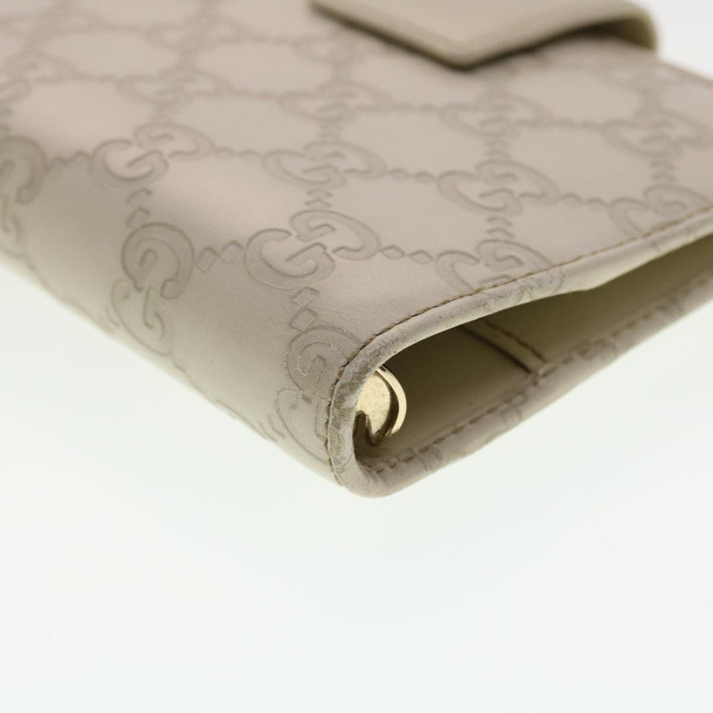 GUCCI Gucci Shima GG Day Planner Cover Leather White 115240 am4213