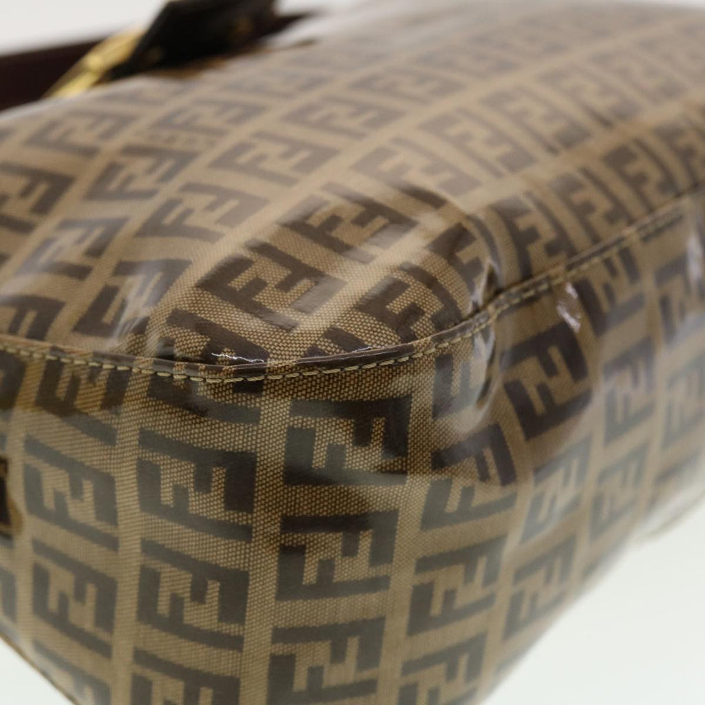 FENDI Zucchino Canvas Mamma Baguette Shoulder Bag Coated Canvas am4224