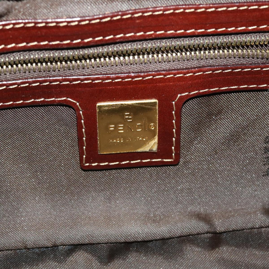 FENDI Zucchino Canvas Mamma Baguette Shoulder Bag Coated Canvas am4224