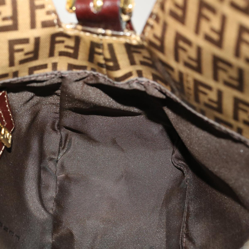 FENDI Zucchino Canvas Mamma Baguette Shoulder Bag Coated Canvas am4224