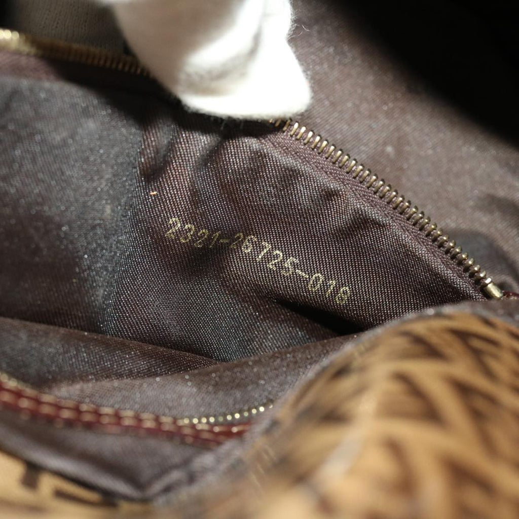 FENDI Zucchino Canvas Mamma Baguette Shoulder Bag Coated Canvas am4224