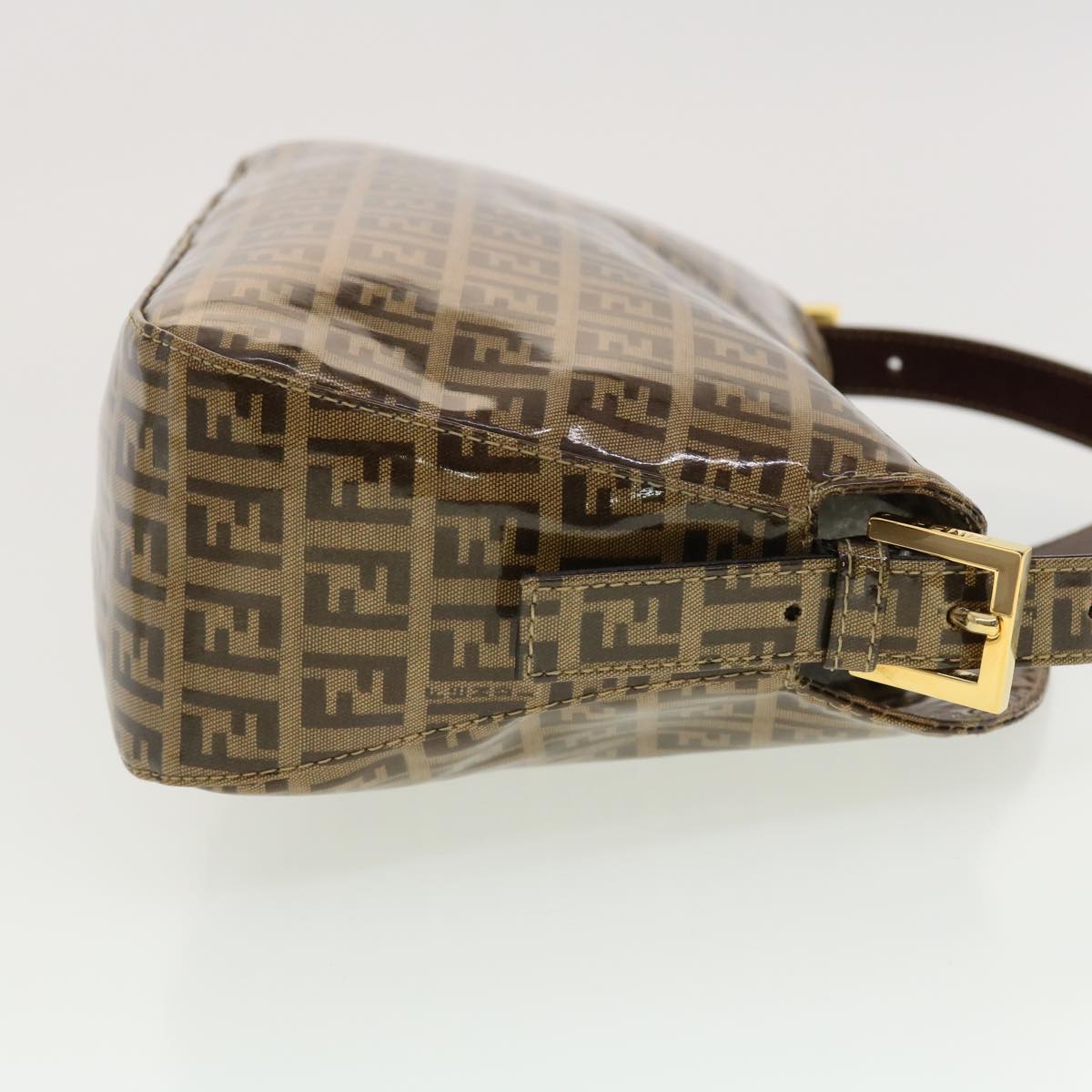 FENDI Zucchino Canvas Mamma Baguette Shoulder Bag Coated Canvas am4224