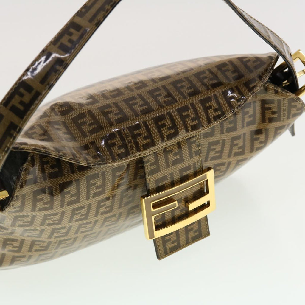 FENDI Zucchino Canvas Mamma Baguette Shoulder Bag Coated Canvas am4224