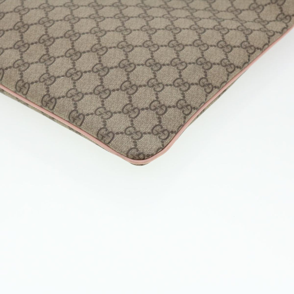 GUCCI GG Canvas Shoulder Bag PVC Leather Beige 201446 am4260