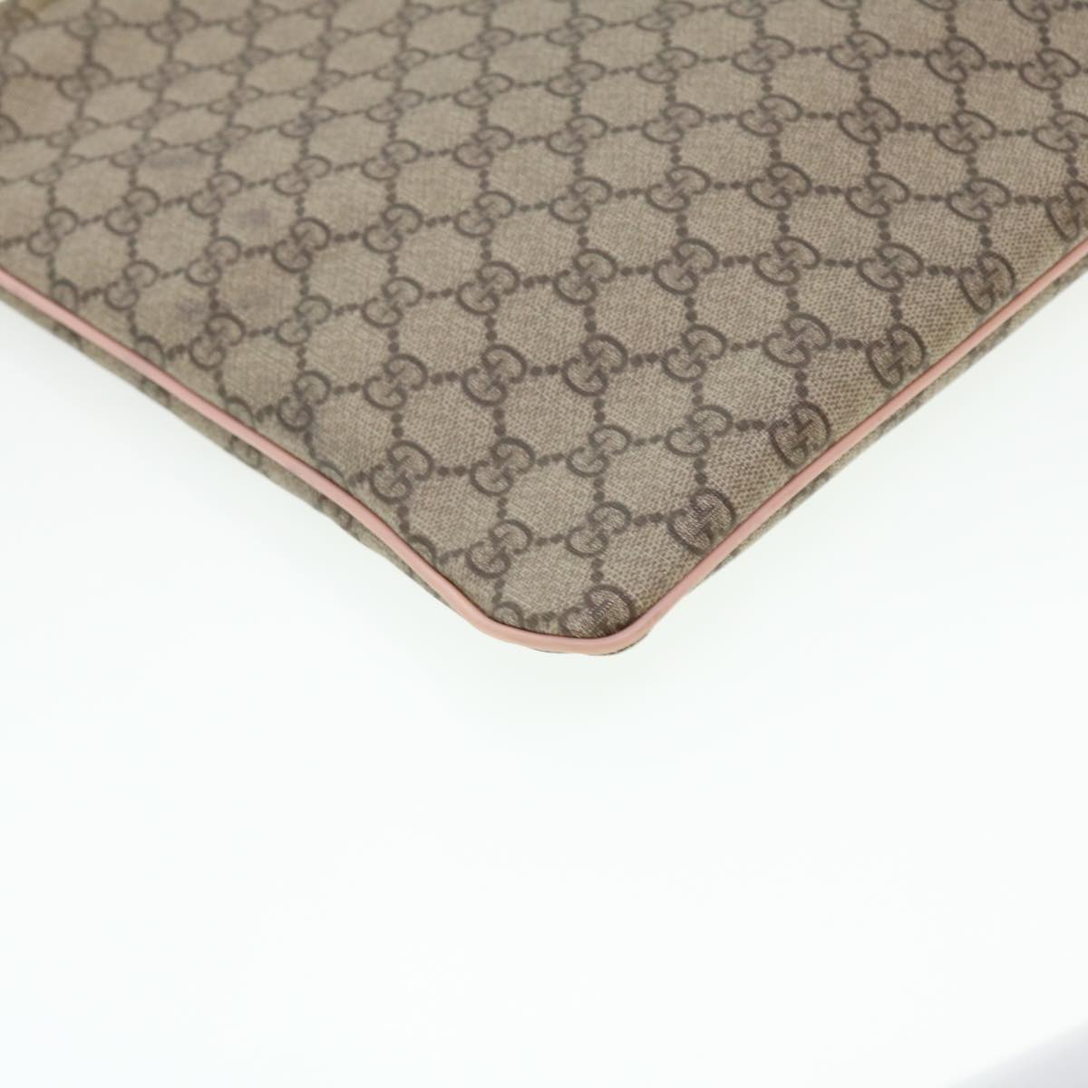 GUCCI GG Canvas Shoulder Bag PVC Leather Beige 201446 am4260