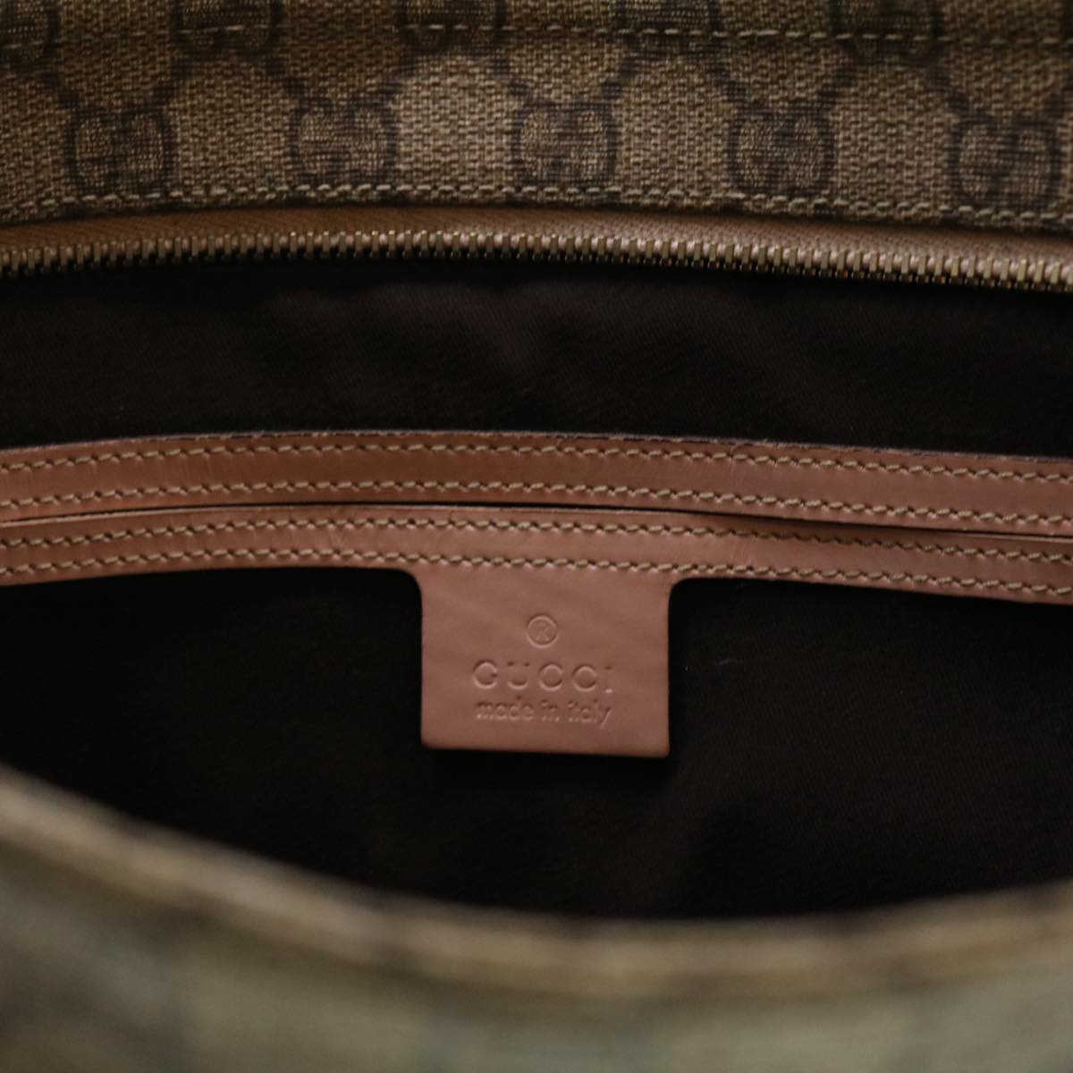 GUCCI GG Canvas Shoulder Bag PVC Leather Beige 201446 am4260