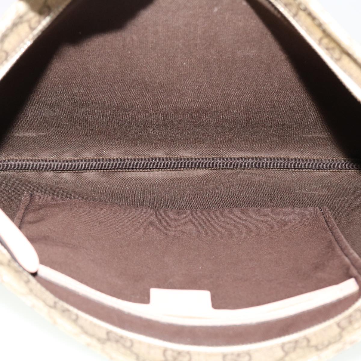 GUCCI GG Canvas Shoulder Bag PVC Leather Beige 201446 am4260