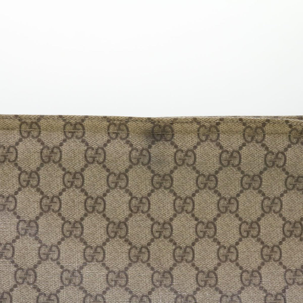 GUCCI GG Canvas Shoulder Bag PVC Leather Beige 201446 am4260