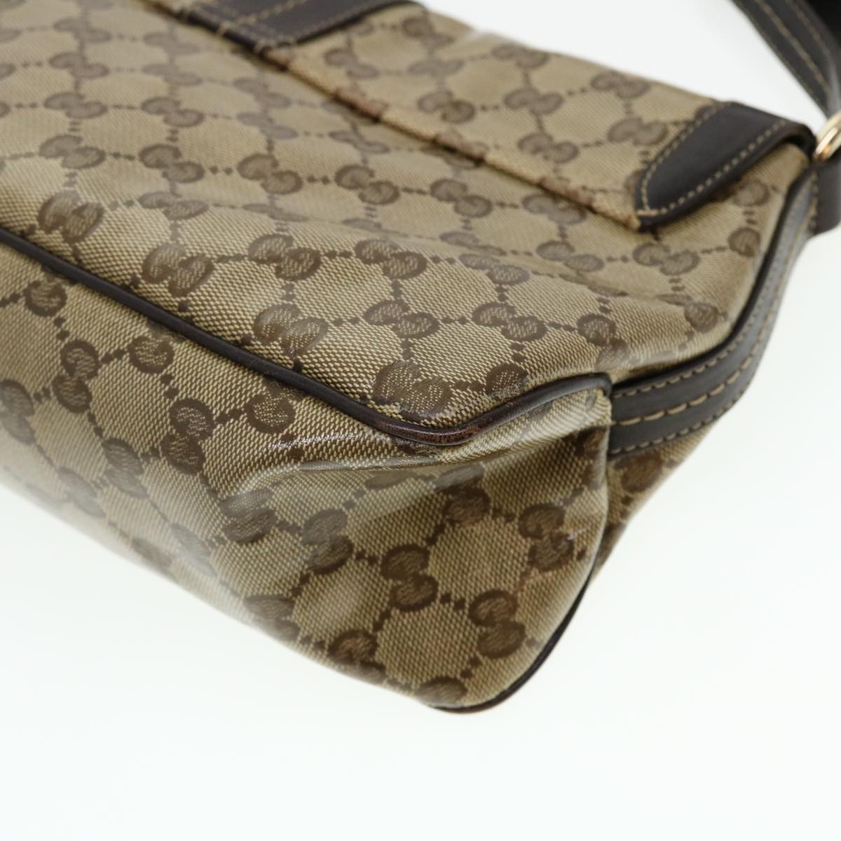 GUCCI GG Canvas Shoulder Bag Coated Canvas Beige 181483 am4265