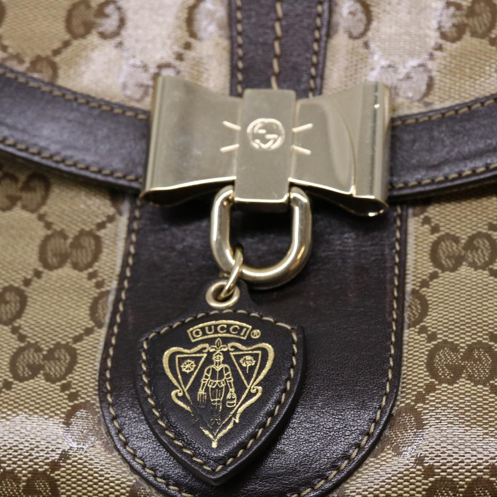 GUCCI GG Canvas Shoulder Bag Coated Canvas Beige 181483 am4265
