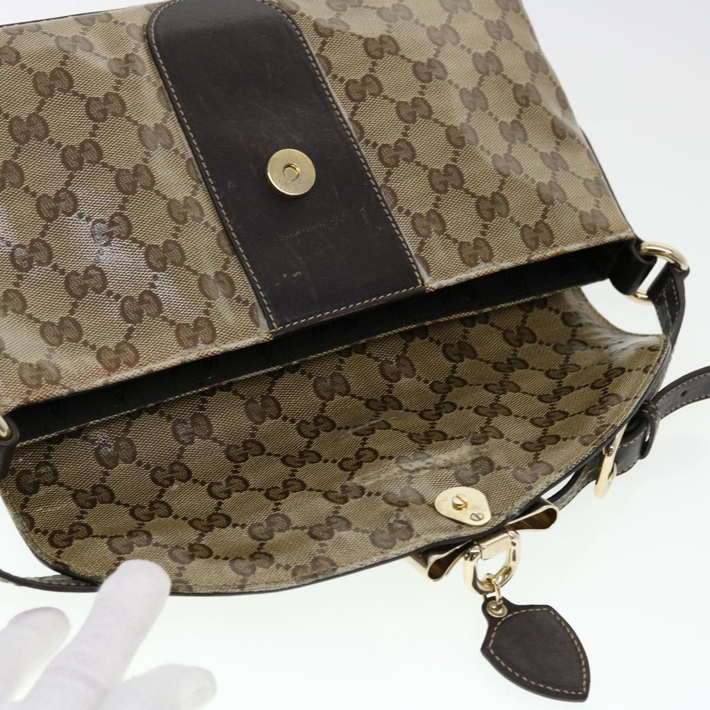 GUCCI GG Canvas Shoulder Bag Coated Canvas Beige 181483 am4265