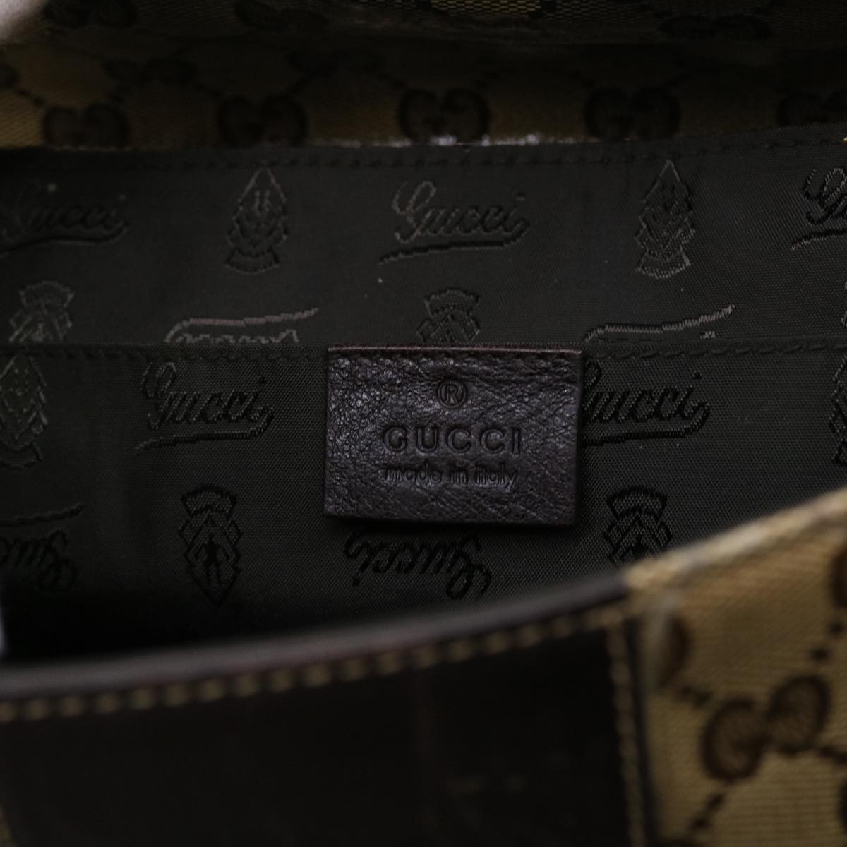 GUCCI GG Canvas Shoulder Bag Coated Canvas Beige 181483 am4265